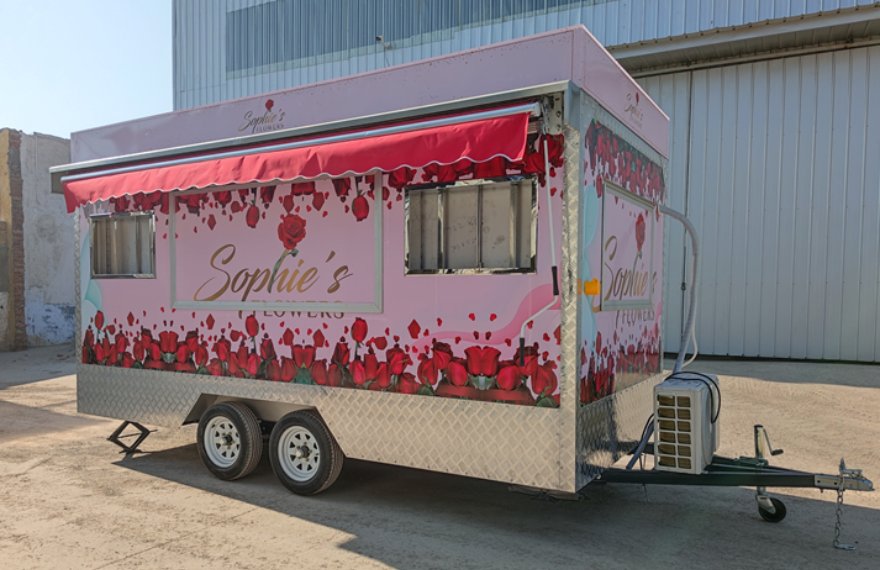 new mobile flower truck trailer for sale